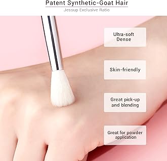 Jessup Eye Brush Professional Makeup Brushes Set Make up Brush Tools Eyebrow Concealer Eye Liner Brush Set 15Pcs Pearl White/SilverT237