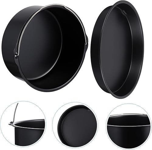 Miniatura 3 de Hemoton Barril de freidora de aire para tartas de 7 pulgadas, accesorios para freidora de aire, barril para hornear para olla a presión, bandeja
