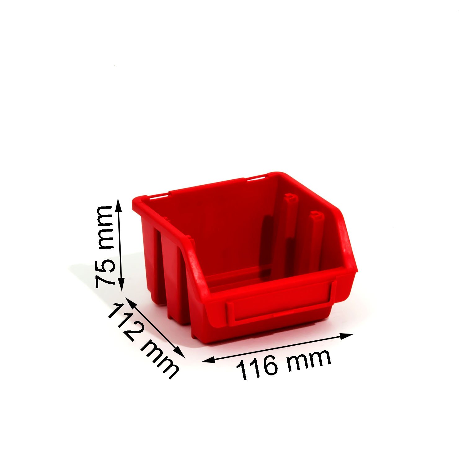 Lot de 30 boites de rangement bacs a bec en rouge ERGO-Box taille 1