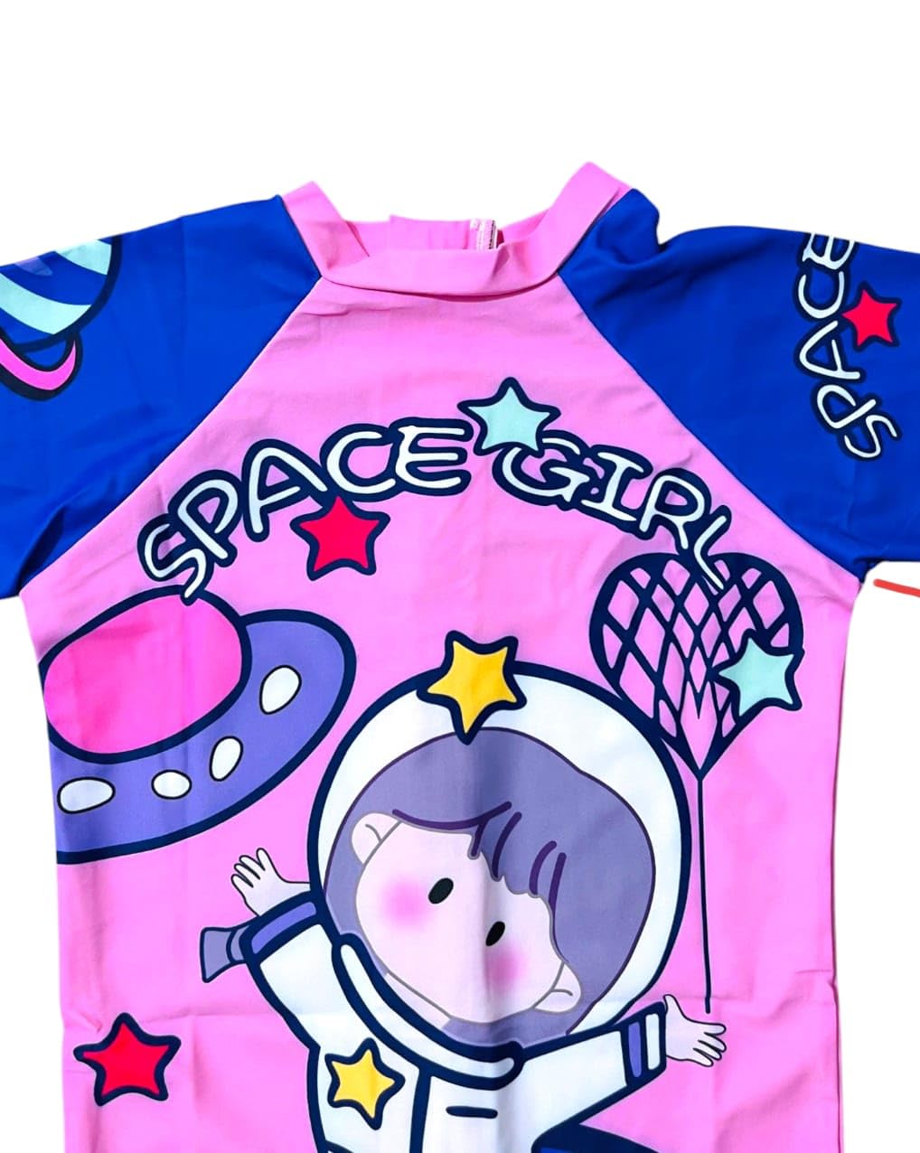 THE MORNING PLAY Morex Swimming Costume for Kids Girls & Boys One-Piece Swimwear Swimsuit Set Unisex (MODAL-2001) (in, Age, 3 Years, 4 Years, Regular, PINK-SPACE-GIRL-STYLE-10) - Image 4 thumbnail