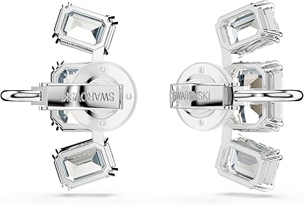 Amazon.com: Swarovski Millenia Clip Earrings, Octagon Cut, Clear