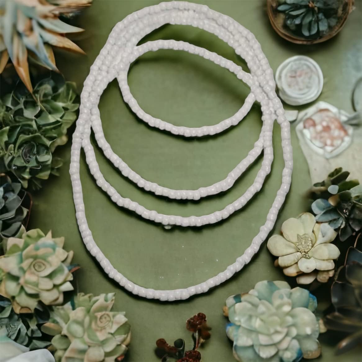 Collar De Obatala,Elekes,Obatala Necklaces,Collares De Cuentas Blancas,Santeria,Religion Yoruba,Afro-Cubana.