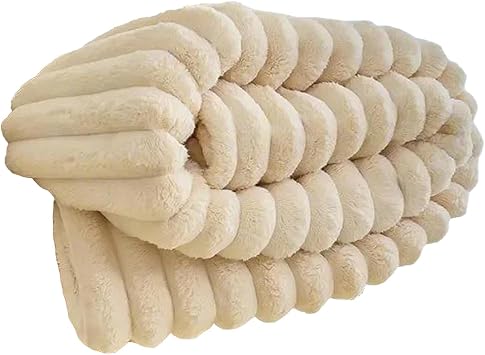 Warm Cozy Faux Fur Thick Plush Elegant Faux Fur Throw for Home Decorations or Travel Bedelite