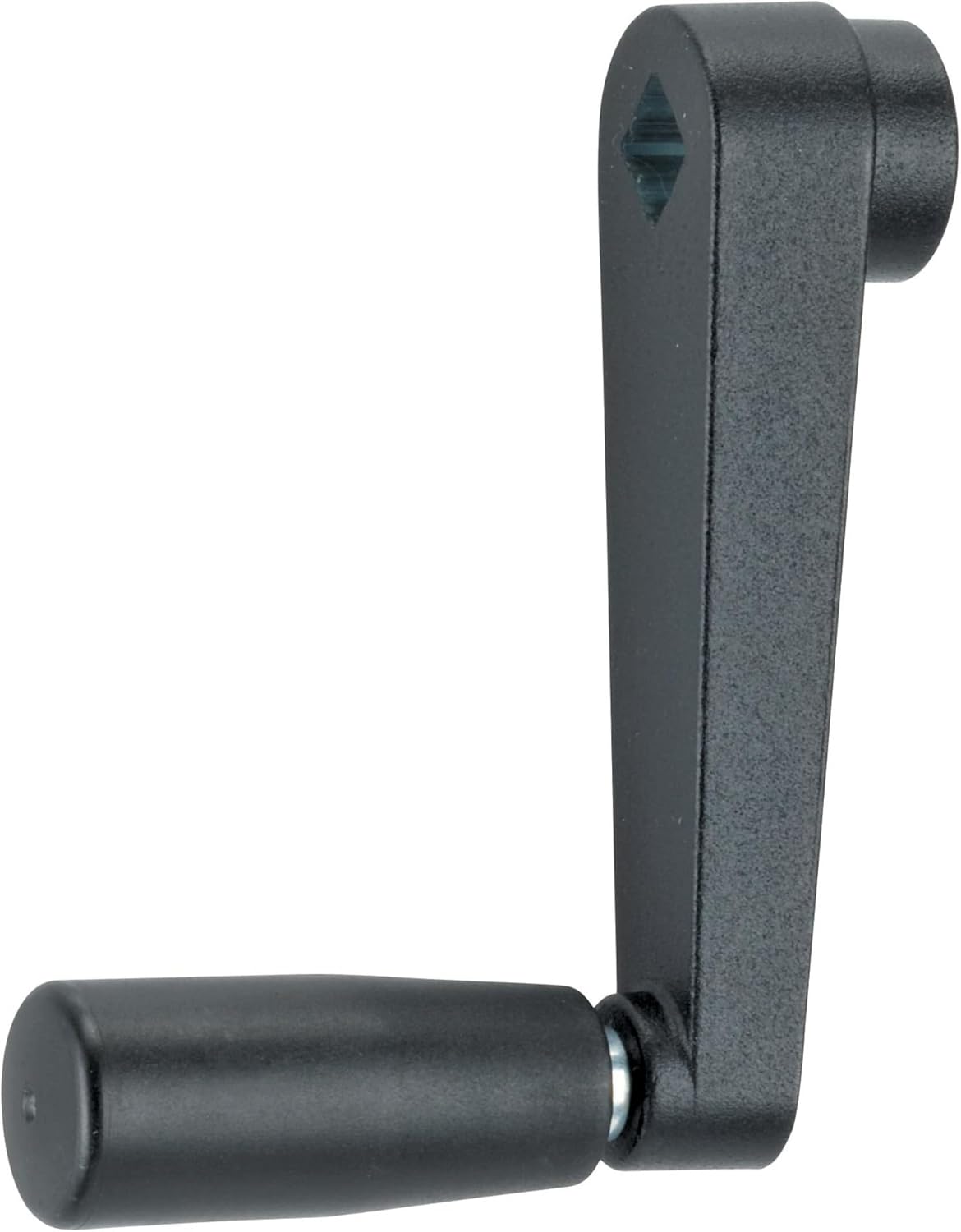 HALDER 24330.0424 Hand cranks/zinc die-cast, Black/Textured Matte, l=80 mm/s=10 mm