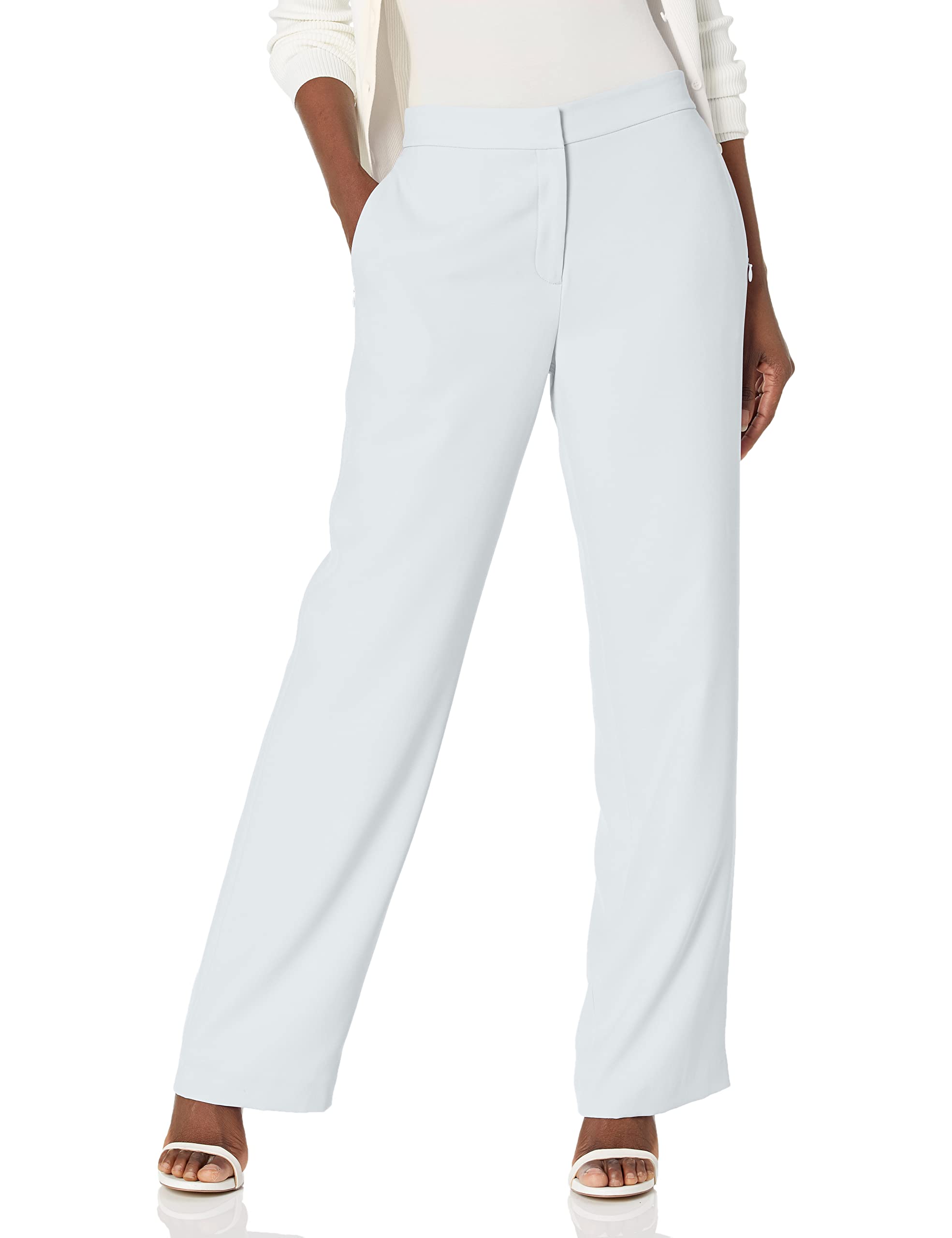 BCBGMAXAZRIA Womens Straight Leg Functional Pocket Zipper Pants
