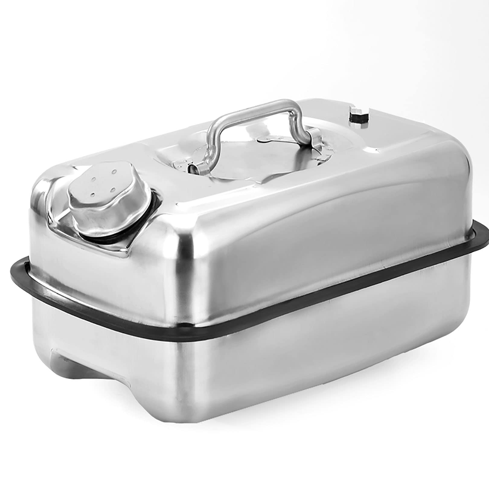 Tanica in Acciaio Inox 304 per Carburante, Benzina, gasolio, Olio, con Maniglia ergonomica, Portatile, per Auto, furgoni, Camion e Moto (10 l)