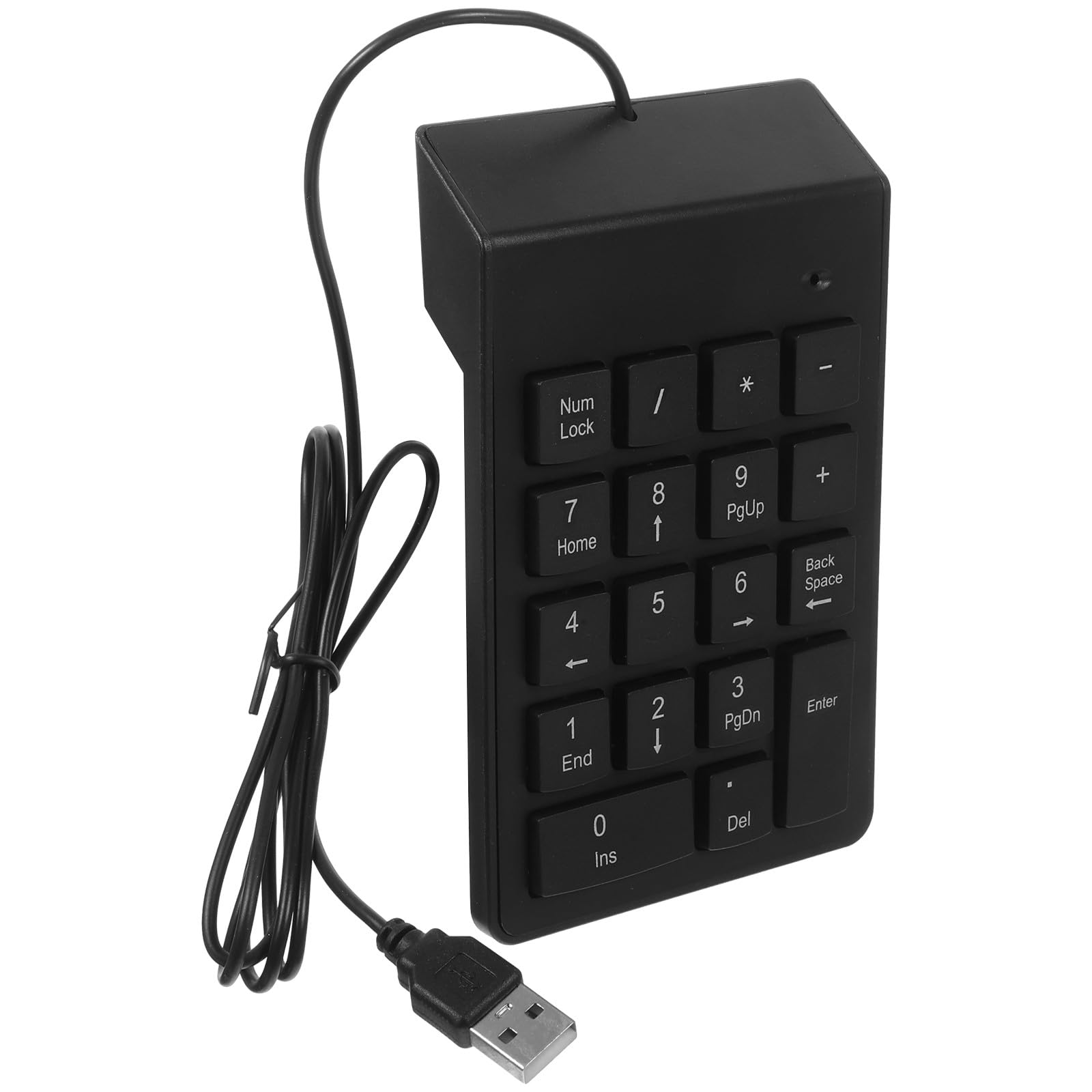Mikikit USB Wired 19-Key Numeric Keypad, Compact Plastic Number Pad