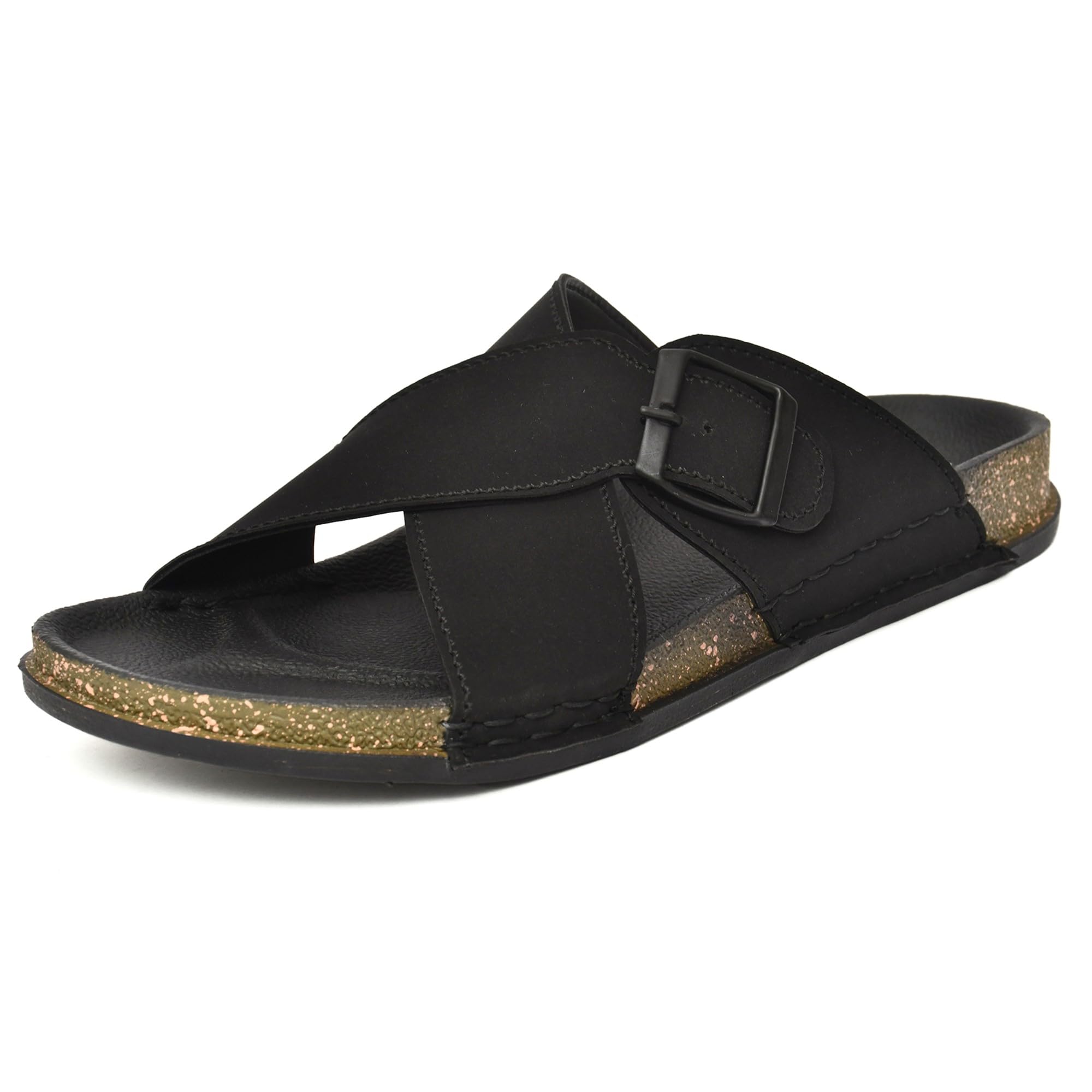 Men Cross-Strap Waterproof Sandal Slipper with Metal Accent-image-19
