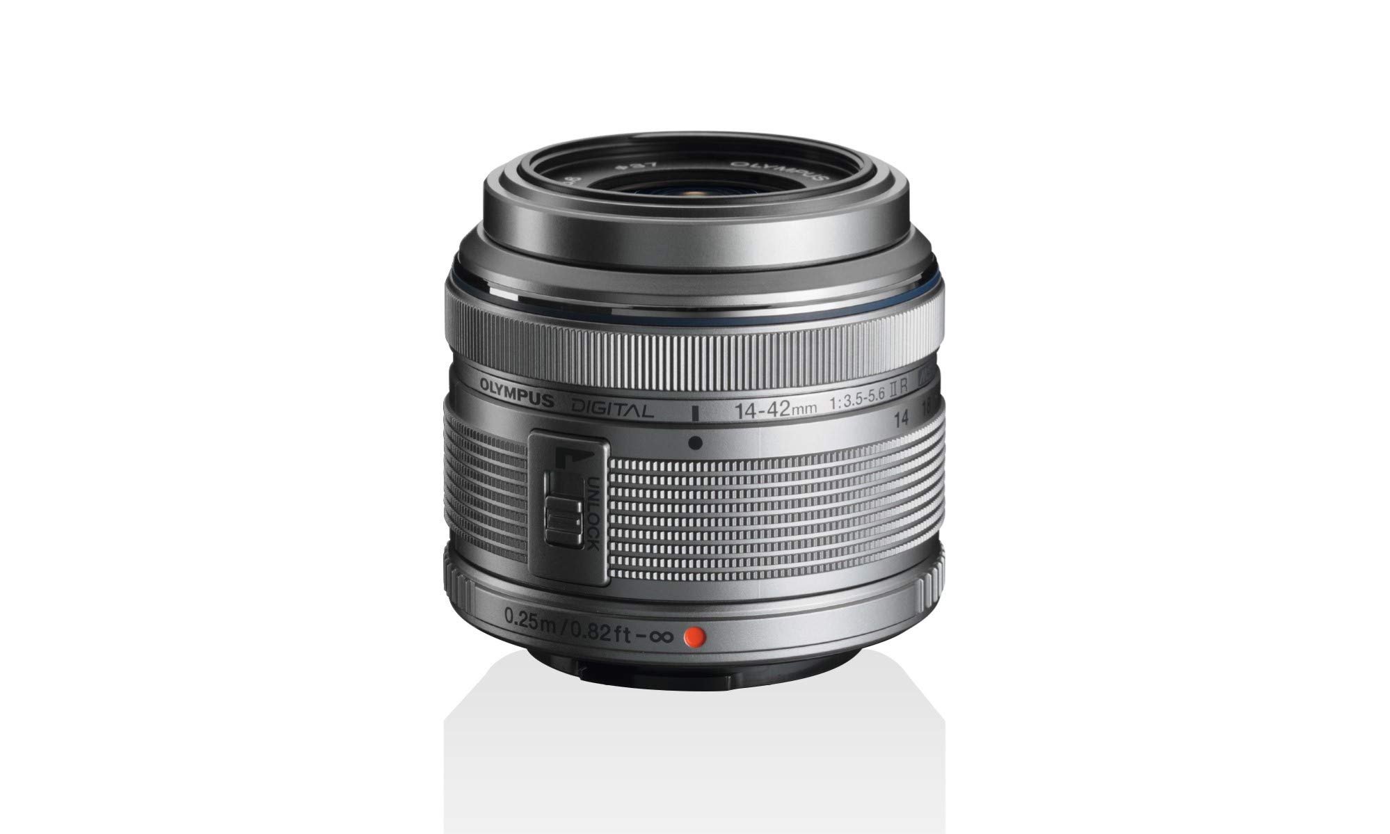 Olympus M.Zuiko Digital 14-42 mm F3.5-5.6 II R Lens, Standard Zoom, Silver