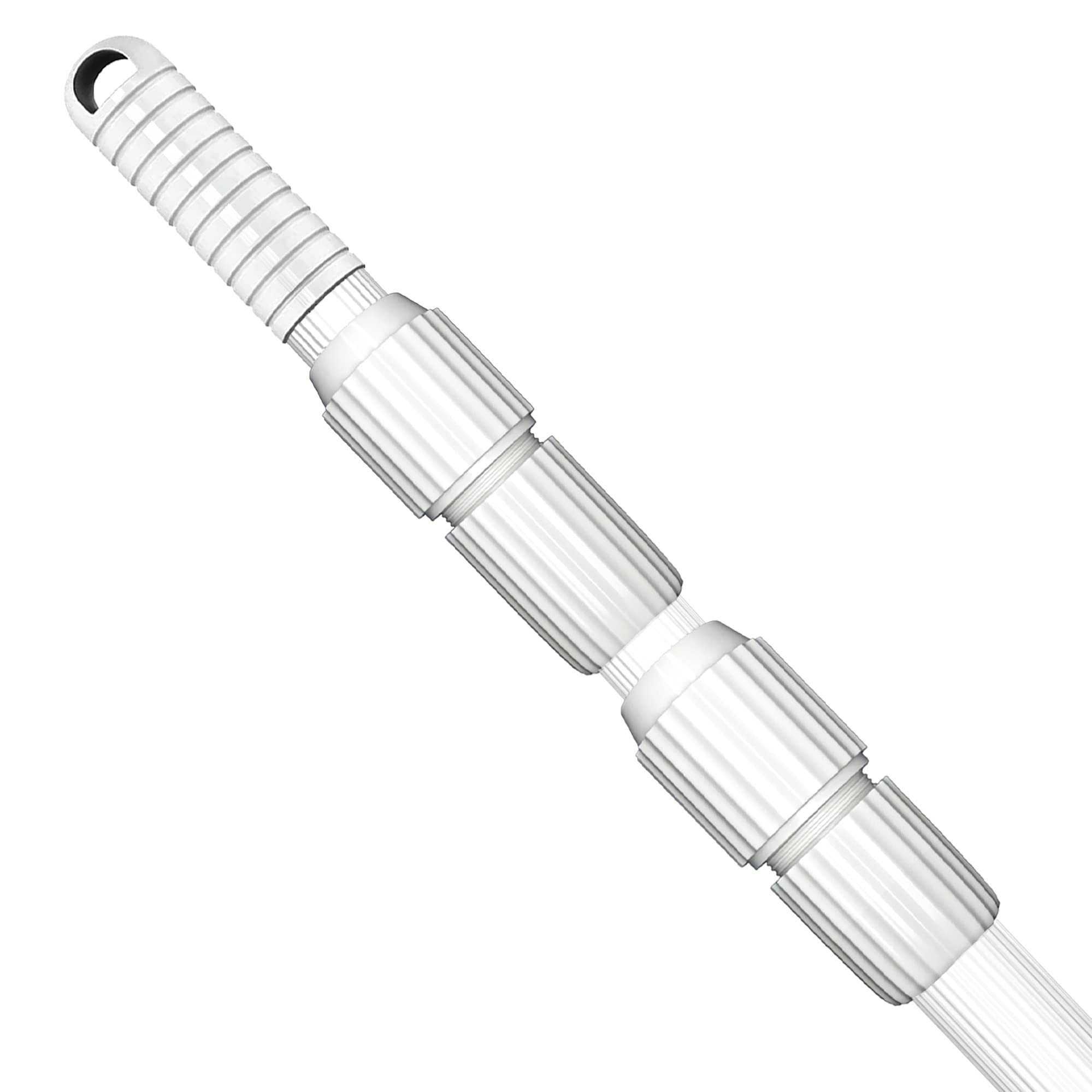 Sepetrel Heavy Duty Flexible Pool Vacuum Head With 12 Foot Telescoping Pole - For Inground & Above Ground Pools