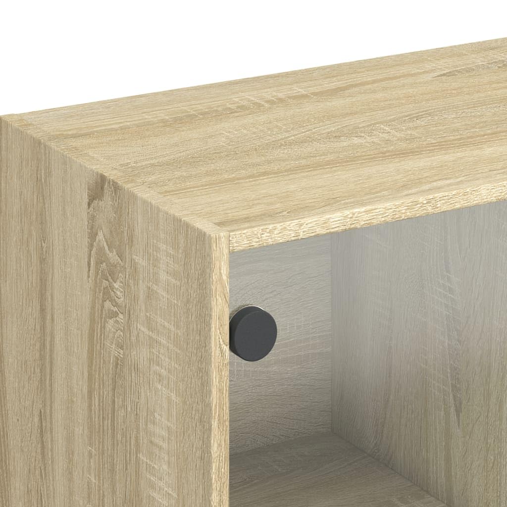 vidaXL Buffet Haut avec Portes chêne Sonoma Bois d'ingénierie, Armoire latérale, Armoire de Rangement Haute, vitrine Haute, Armoire Haute