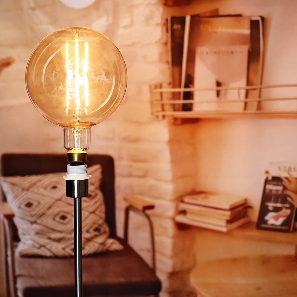 Lampadine a led antiche Lampadina decorativa gigante 8W Dimmerabile E27 Base 220 / 240V 600Lumens Super Giallo Caldo (G200)