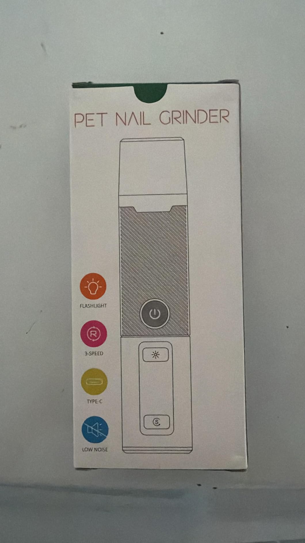 3-Speed Quiet Electric Pet Nail Grinder, 2 LED, 2000mAh Rechargeable, All Dogs & Cats photo review