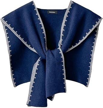 Halemet Knitted Shawl Wraps for Women Chic Sweater Cardigan Cashmere Scarf Knotted Shoulder Top Cover Cape Poncho Travel Wrap