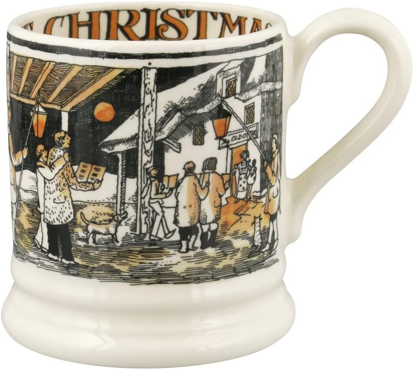 Christmas Caroling Night Sky Half-Pint Mug by Emma Bridgewater Pottery