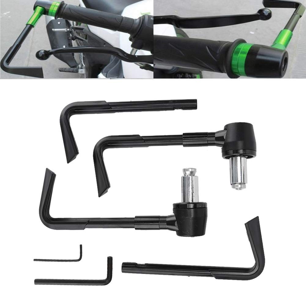 paraleva freno moto + Protezione dell'impugnatura, Aukson protezione dell'impugnatura della mano Leve freno per moto CNC Proteggono la protezione del manubrio della protezione del motociclo(Nero)
