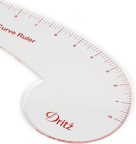 Miniatura 3 de Dritz Patrón de dibujo de 12 pulgadas, regla curva transparente