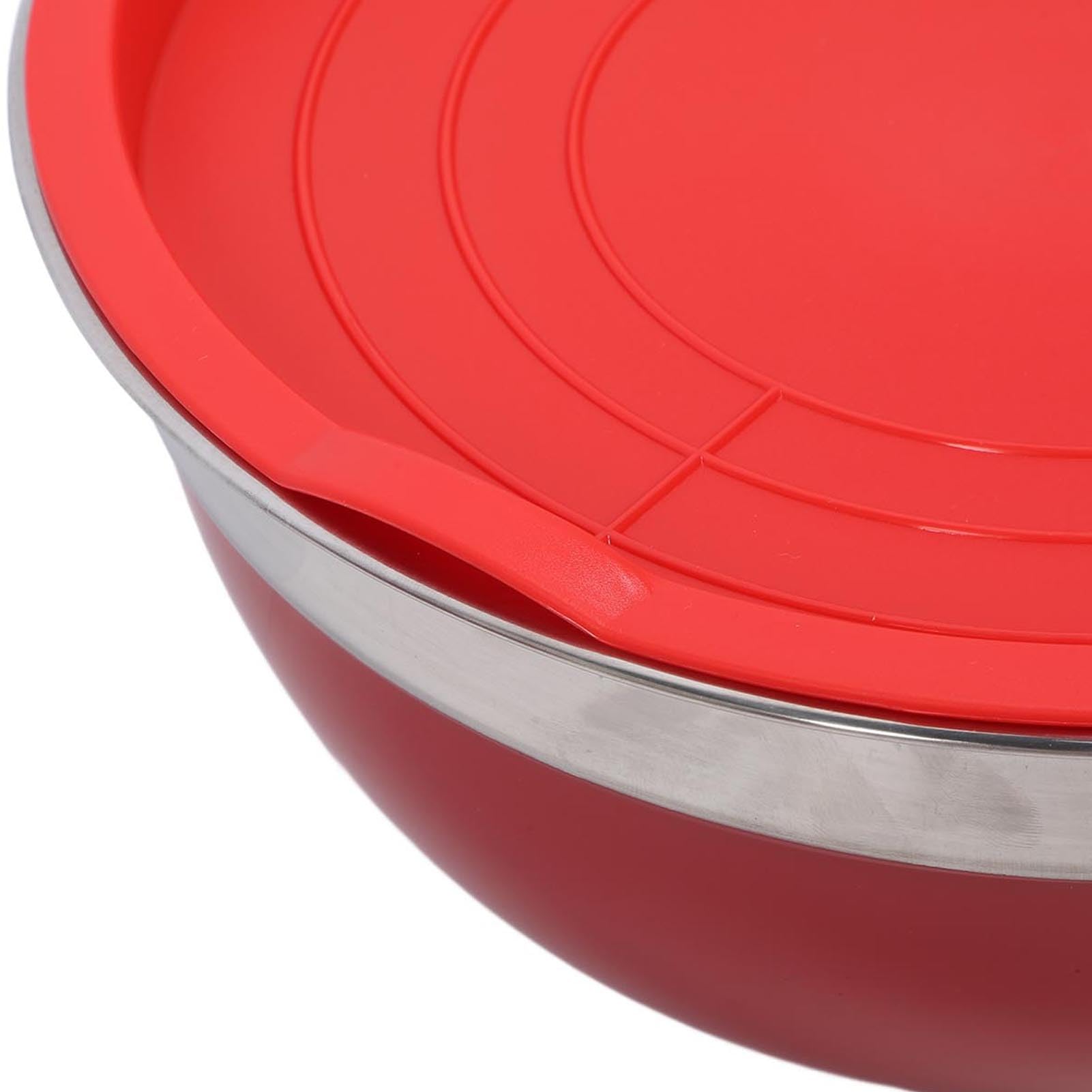 Nikou Dert Schüssel-Set aus Edelstahl, wiederverwendbarer Salatbehälter für selbstgemachtes Eis, Joghurt, Pudding, 10,7 x 4 x 5,5 cm, 2 Rührschüsseln mit Deckel, stapelbares Nesting-Design