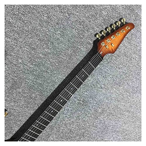 AMINIY Guitare électrique avec Pick-up Jazz Maple Col Full Taille Panneau en Acajou Flaillé Maple Haut Guitare… - Les Beatles, Paul McCartney, John Lennon, RIngo Starr, George Harrison AMINIY Guitare électrique avec Pick-up Jazz Maple Col Full Taille Panneau en Acajou Flaillé Maple Haut Guitare… – Image 4