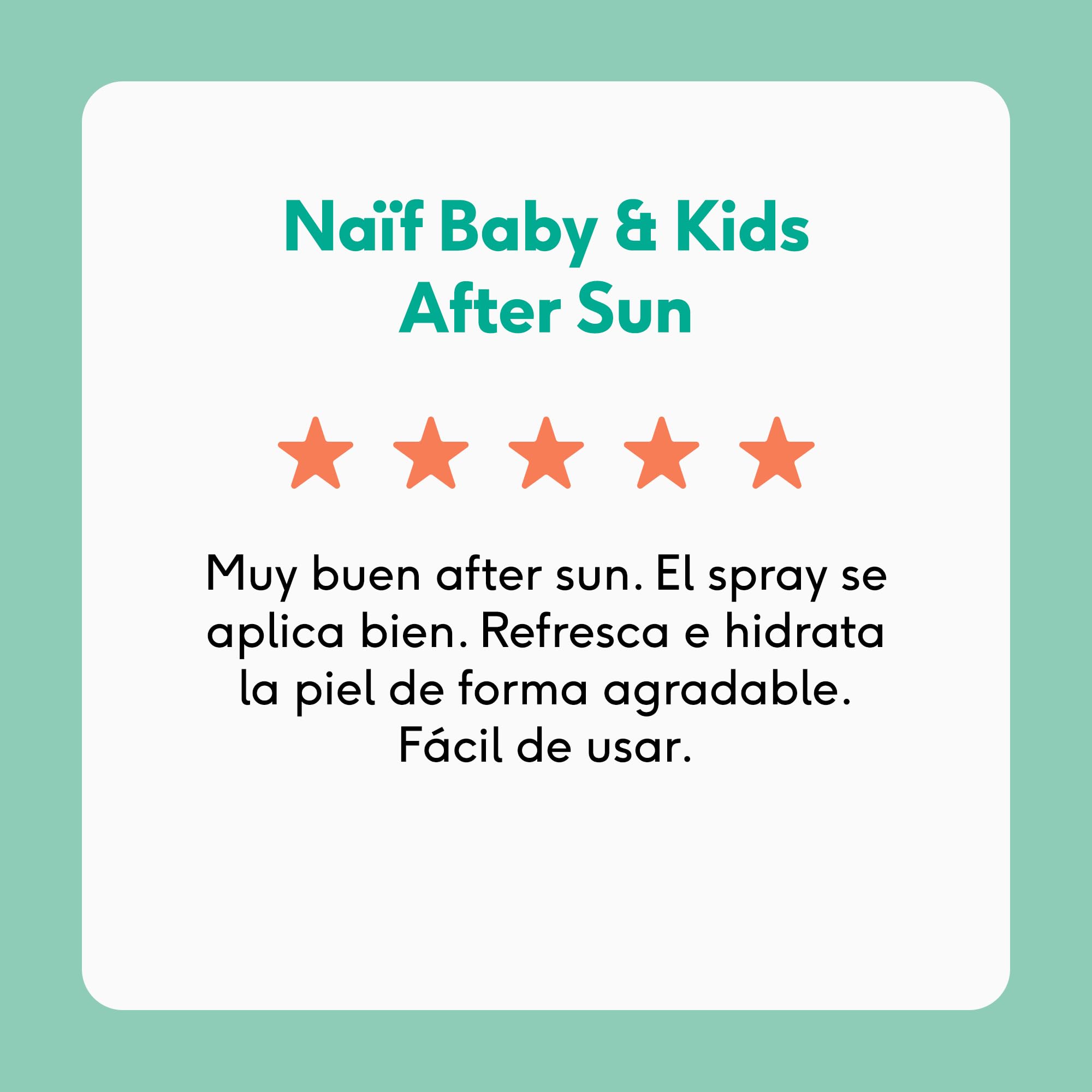 Naïf - Spray refrescante aftersun - para bebé y niño - 0% perfume - Calma y refresca la piel - Sin microplásticos, aceites minerales ni siliconas - Dermatológicamente probado - Vegano - 175 ml