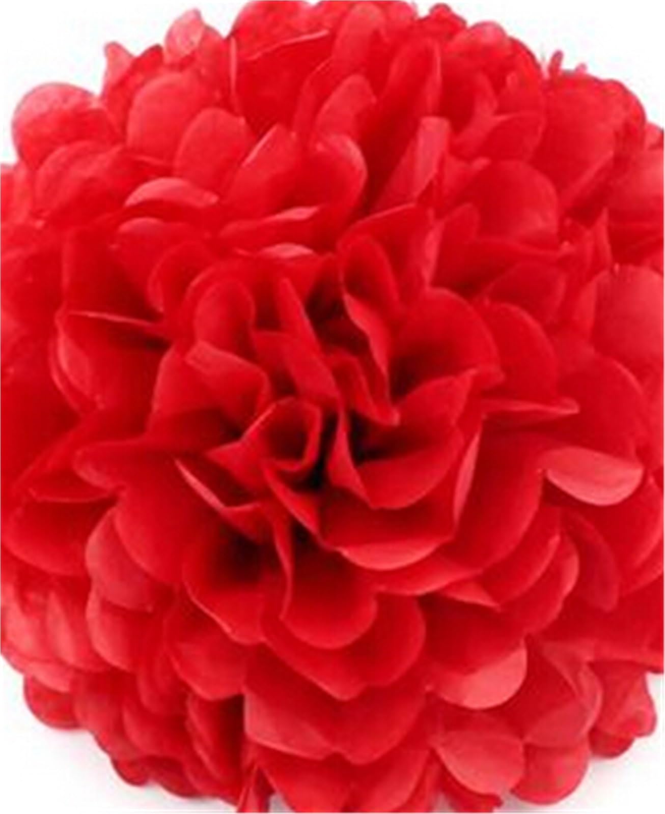 Paper Pom Poms 1pcs 4inch (10cm) Pompon Tissue Paper Pom Poms Flower Balls Home Decoration Party Supplies Wedding Balls(Red)