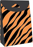 Vista 3 de Big Dot of Happiness Tiger Print - Bolsas de regalo de selva - Cajas de regalos para fiesta - Juego de 12