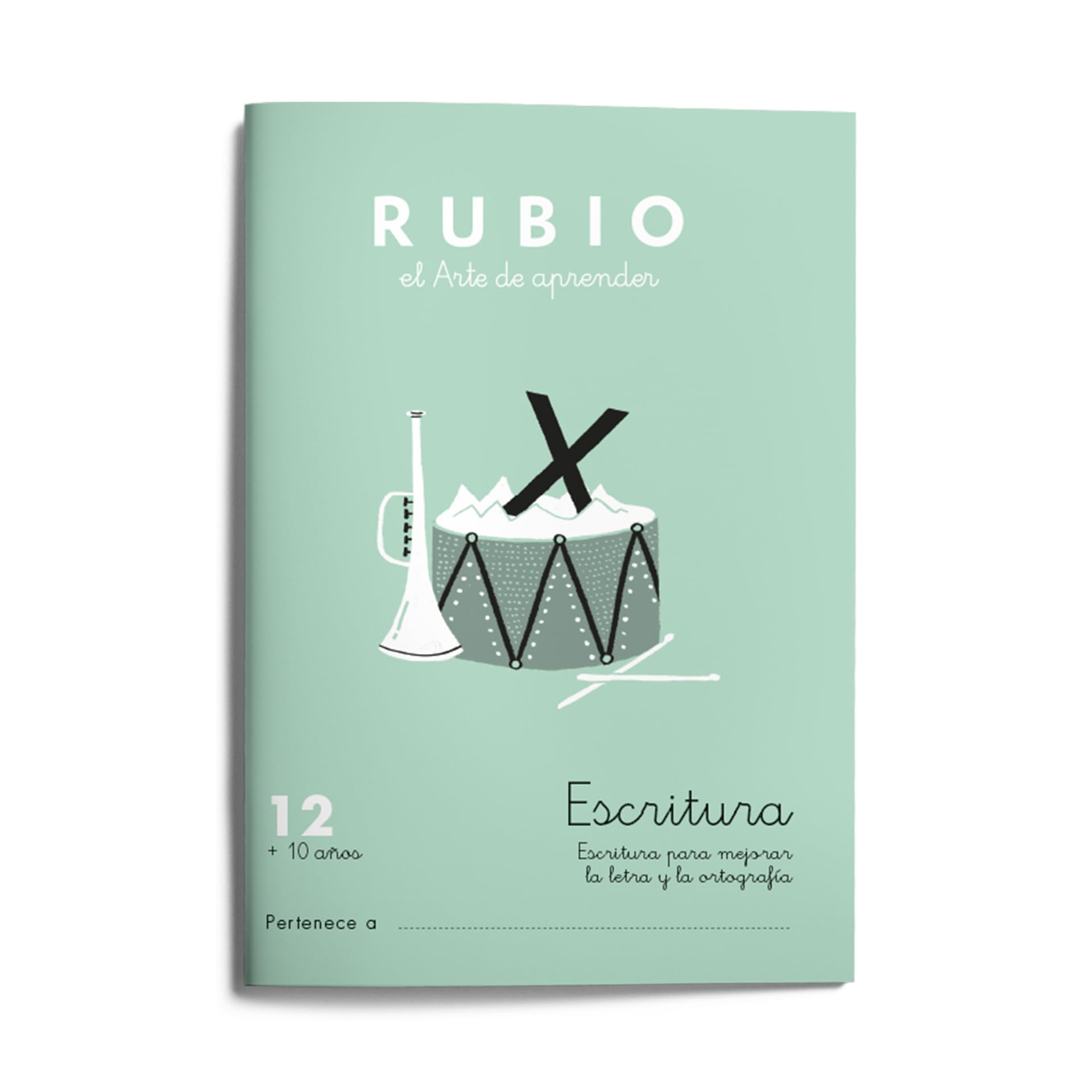 12 Escritura RUBIO | Cuaderno para mejorar la letra y la ortografía | +10 años