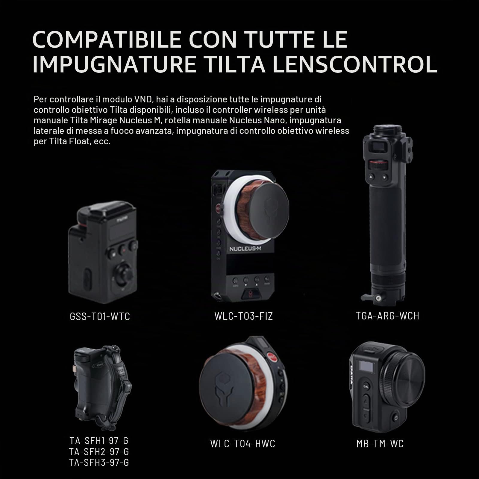 Tilta Matte Box Mirage VND Kit Filtro ND variabile circolare da 95 mm per fotocamere DSLR Mirrorless, con telaio del filtro da 95 mm Adattatore Nucleus Nano Motor MB-T16-A