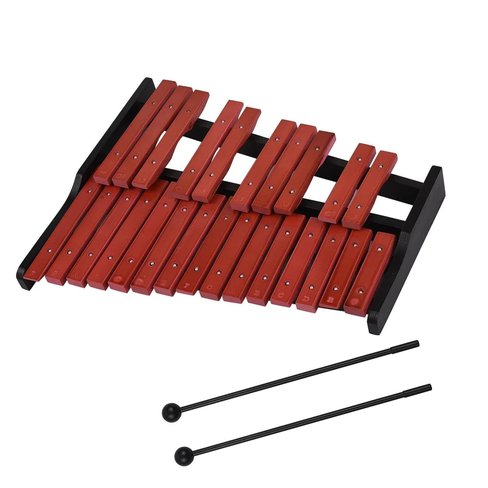 Instrumento De Percusión Plegable Xilófono Glockenspiel De Madera De 25 Notas Con 2 Mazos