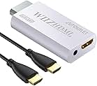 AUTOUTLET Wii to HDMI Converter Output Video Audio Adapter, with 1M HDMI Cable Wii2HDMI 3.5mm Audio Video Output Supports 720/1080P All Wii Display Modes for Nintendo