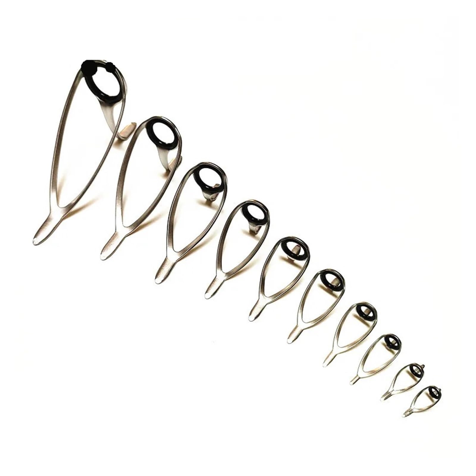 Lot de 2 guides de canne à pêche pour canne à pêche en eau salée avec œillets de rechange