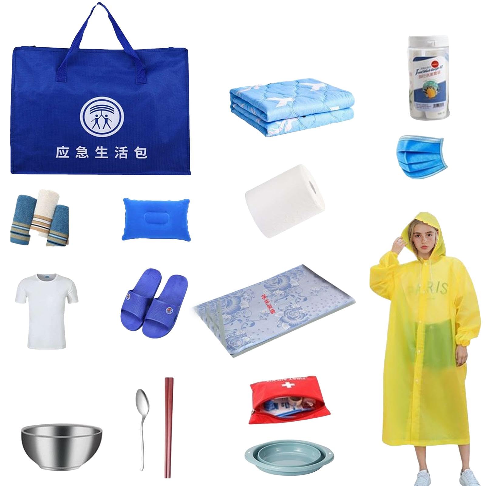 Survival-Kit, Camping-Survival-Kit Überlebensbedarf für Notfälle | Outdoor-Überlebensausrüstung für Reisen, Camping, Wandern, Outdoor-Vorbereitungsausrüstung