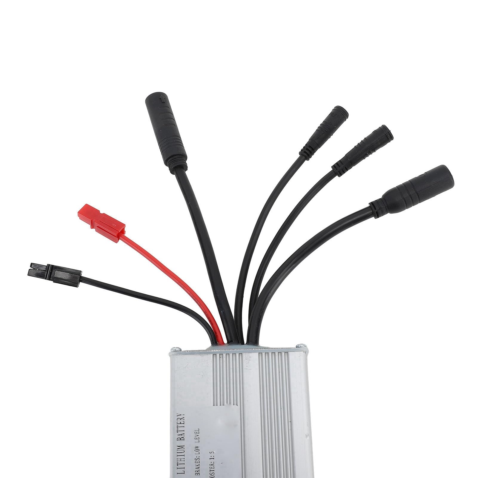 Elektrofahrradmotorsteuerung 17 A wasserdichter bürstenloser Rechteckwellenregler für 350 W Motor DC 36 V 48 V mit Lichtkabel, kompatibel mit E-Bike-Geschwindigkeitsregelsystemen