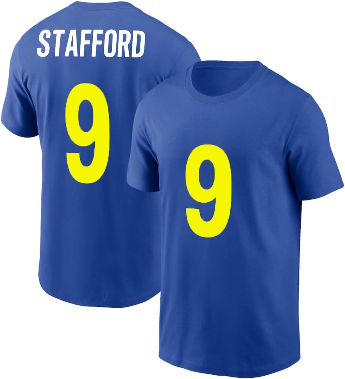 Matt Stafford #9 LA Los Angeles Football T-Shirt Cotton Jersey
