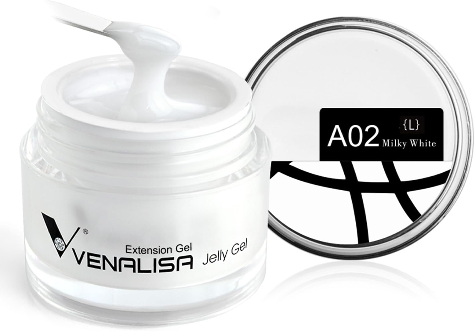 V VENALISA 50ml White Builder Nail Gel Kit - Acrylic Nail Tender Camouflage Natural Color Poly Gel Builder Extend Construction Jelly
