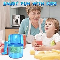 Vista 6 de Ice Shaver, Shaved Ice Machine, LEMBO DIRECT Premium Manual Hand Crank Operated Ice Breaker Ice Crusher Maker Snow Cone Machine with Stainless Steel