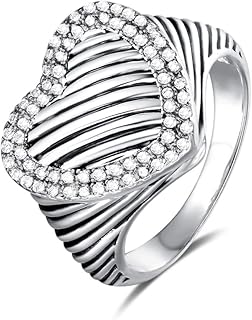 UNY Ring Twisted Cable Wire Designer Inspired Fashion Brand David Vintage Heart  - Compare price