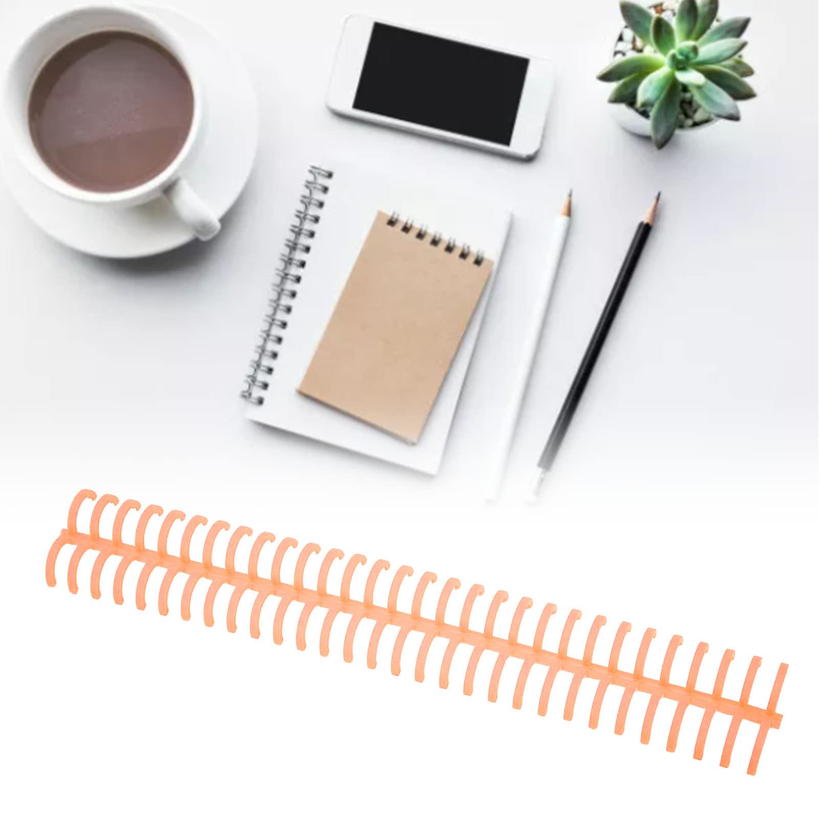Set di Pettini per Rilegatura in Plastica con Spirale a Spirale, Confezione da 10, 16 Mm, 30 Fori, capacità 130 Fogli, per Ufficio, Aula, Libreria, Appunti, Rapporti e Organizzazione di