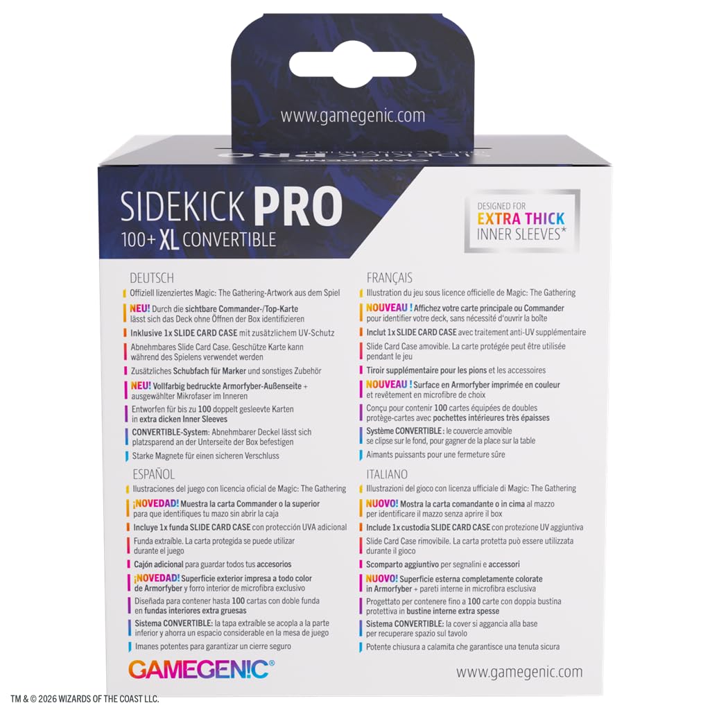Gamegenic MTG Lorwyn Eclipsed Sidekick Pro 100+ XL Morcants, akcesoria do gier, solidne i wytrzymałe etui bezpieczne, wielojęzyczne