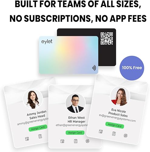 Miniatura 8 de Paquete de 5 tarjetas de visita digitales negras - NO SUBS  Tarjetas de visita digitales habilitadas para NFC