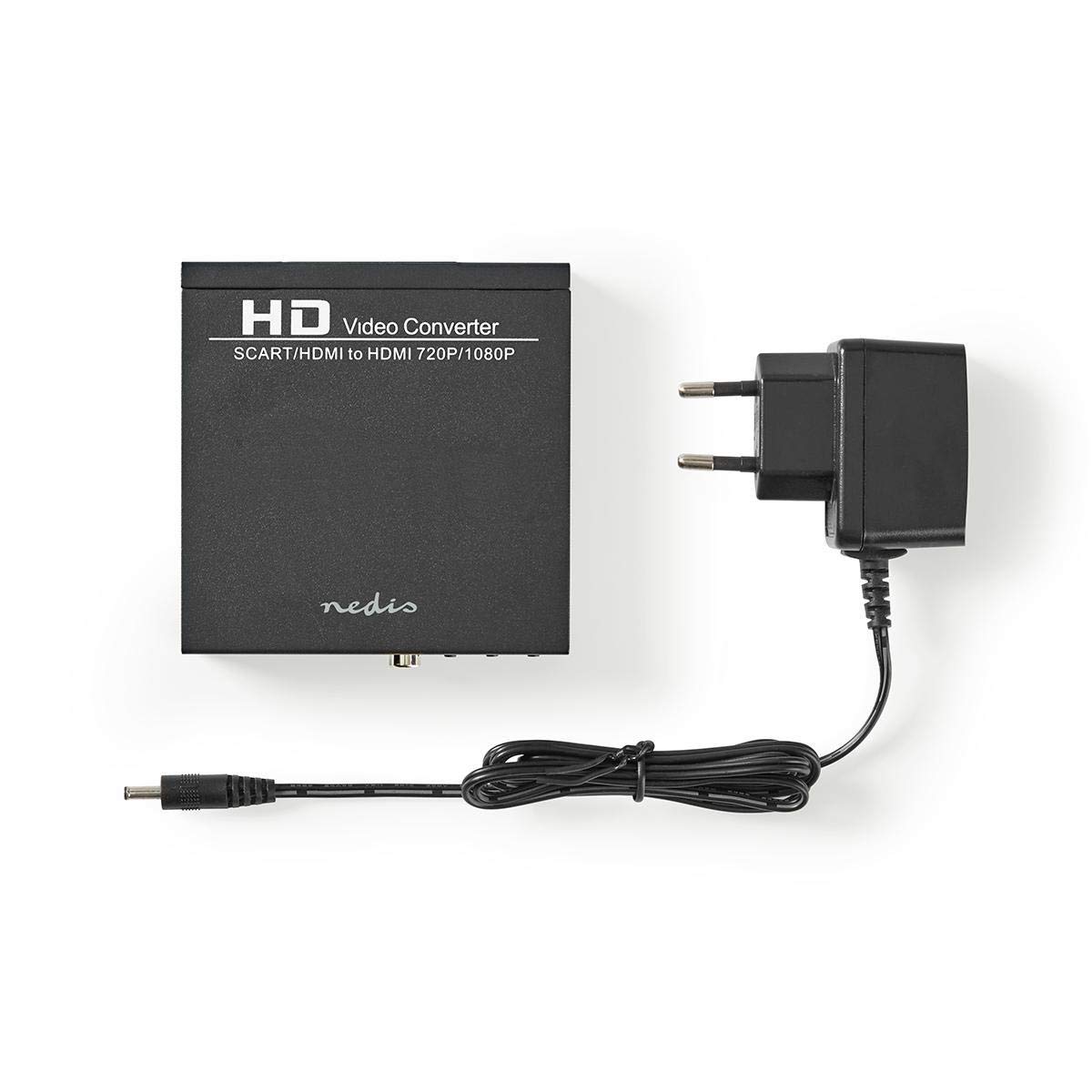 NEDIS Convertisseur HDMI T - Prise péritel - Sortie HDMIT / 1 Sortie Audio 3,5 mm / 1 x Audio numérique - 1 Voie - 1080p - 1,65 Gbps - Aluminium - Anthracite