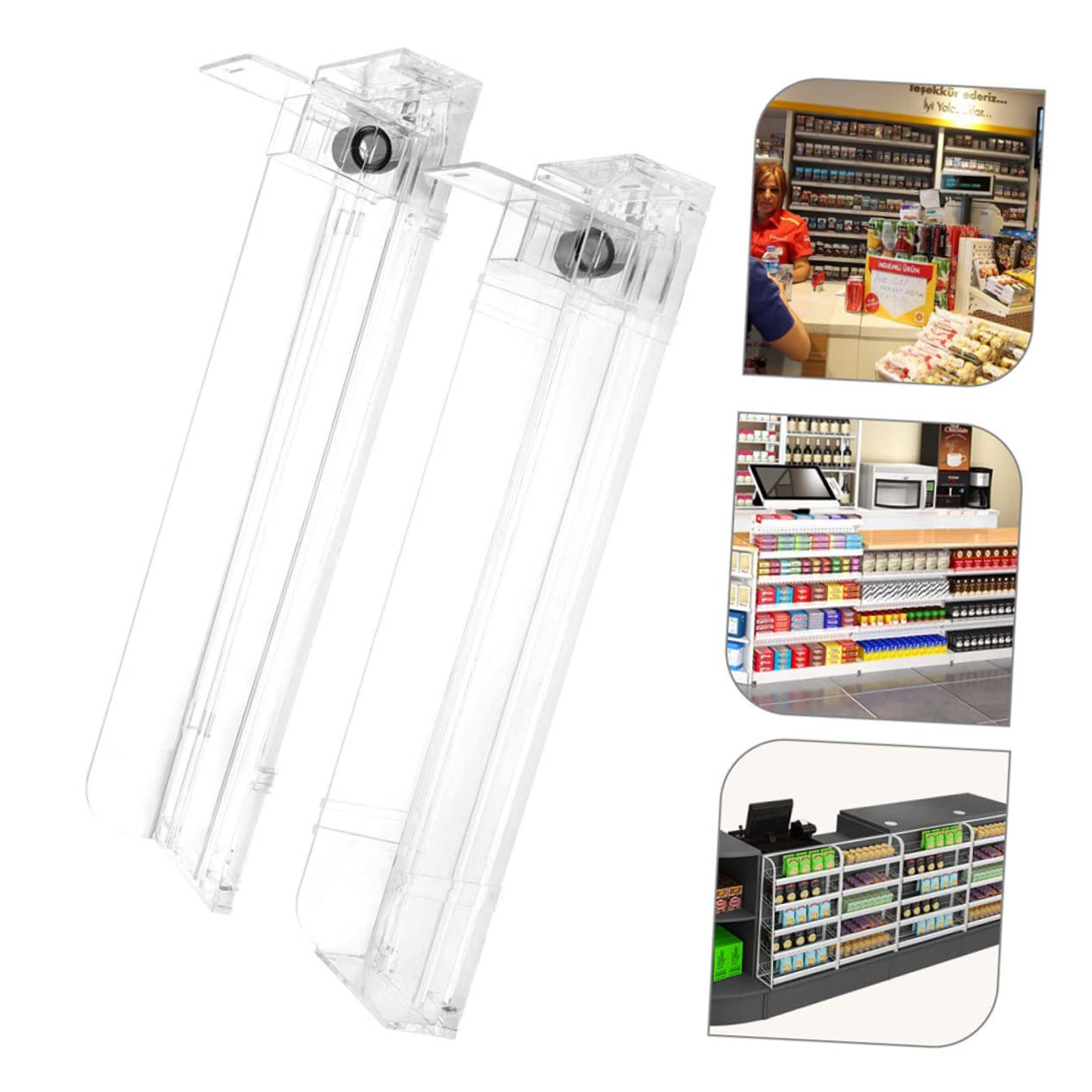 4pcs Cigarette Pusher Display Racks Cigarette Case Retail Store Dispenser