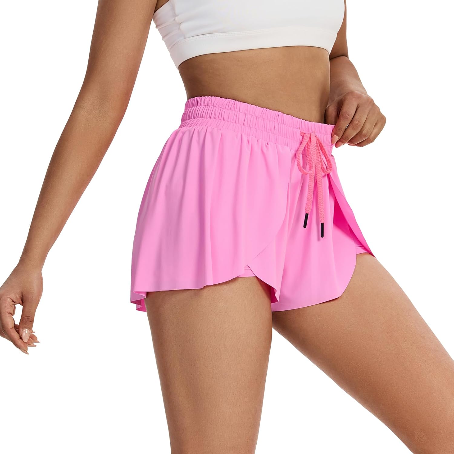 Flowy Running Shorts for Women Workout Athletic Gym Yoga Butterfly Skirt with Pockets Spandex Cute Clothes Summer - Image 4