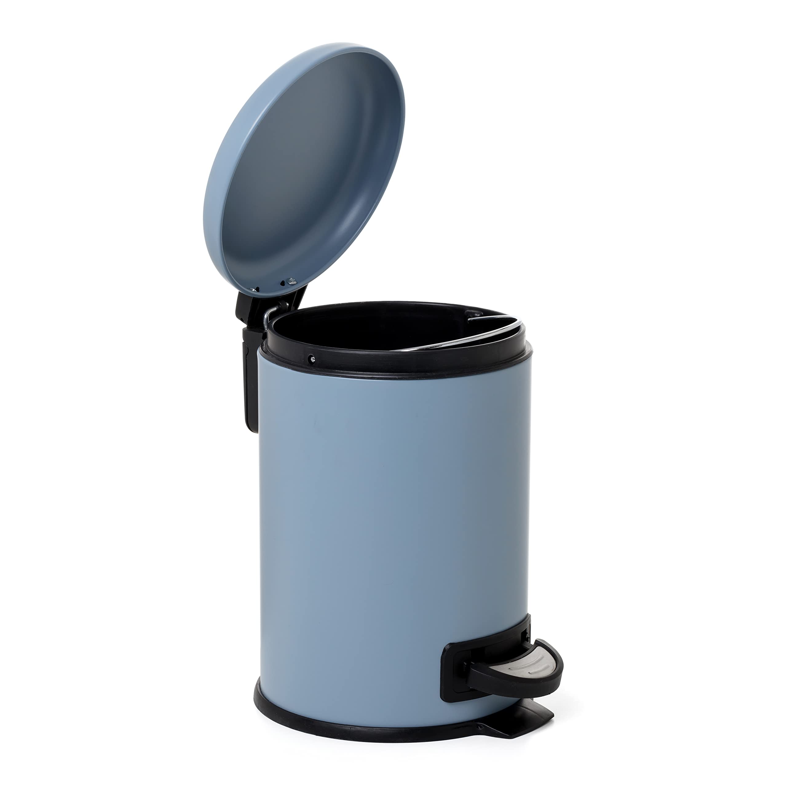 Tatay Papelera Baño Pedal 3L Nordic Azul 19x21,8x22,1 cm Cierre Amortiguado