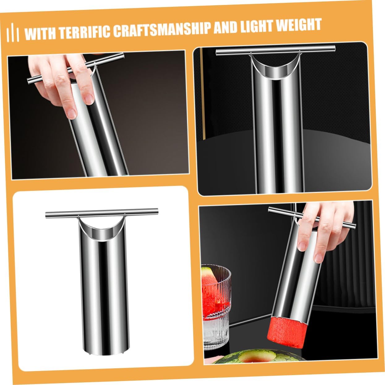 Mikinona 3pcs Ergonomic Watermelon Opener Fruit Puncher Tool Kitchen Supply Fruit Corer for Easy Slicing
