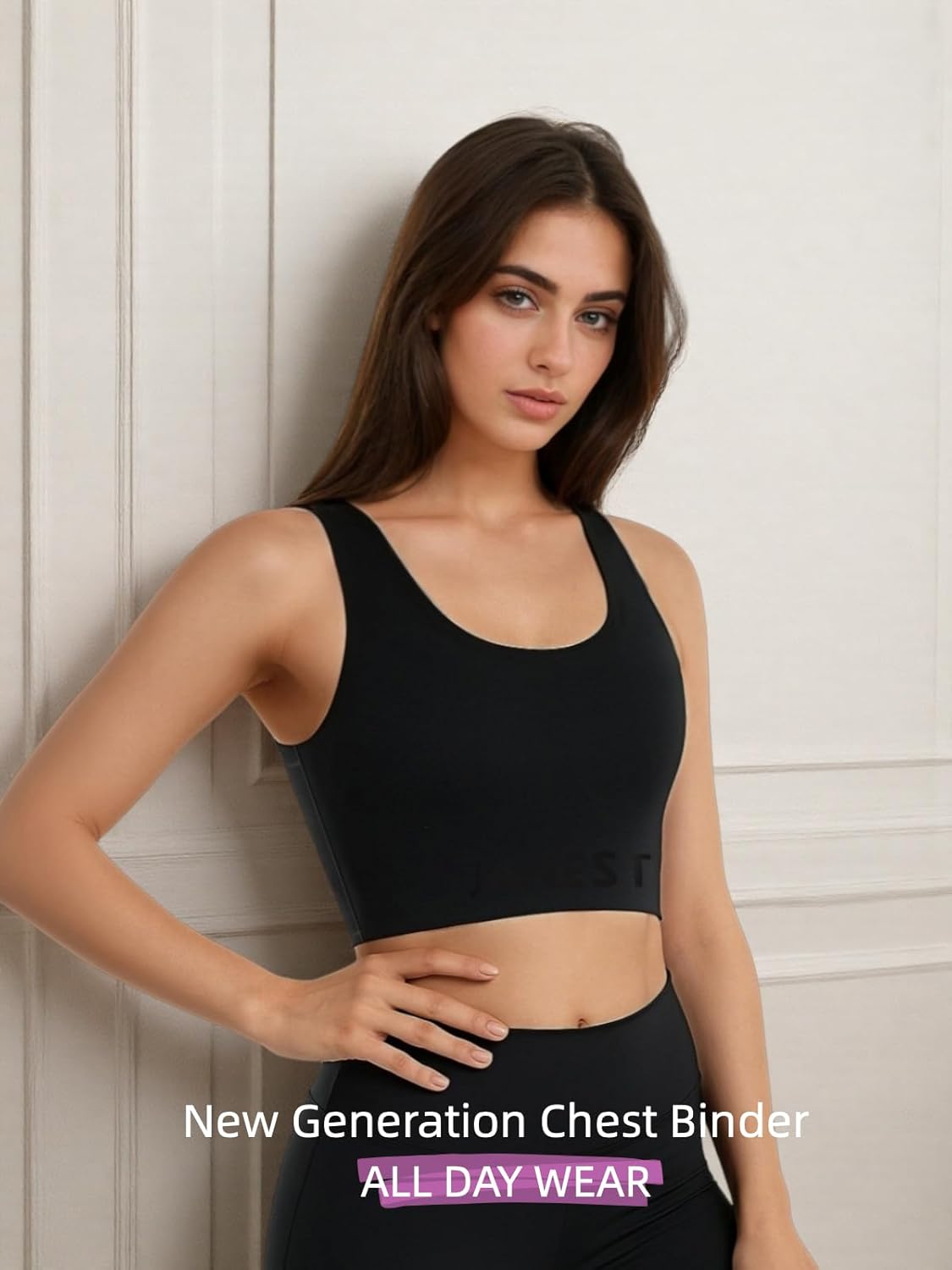 Chest Binder Bra,FTM Binder Trans for Women,Seamless Breast Binder,Comfortable Transgender Tank top Z28 - Image 4