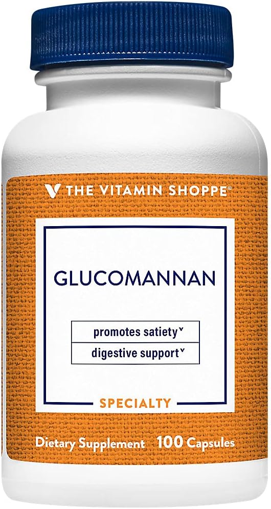 The Vitamin Shoppe Glucomannan 1.99GM, Source Soluble Fiber from (100 Capsules)