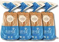 Combo 4 Pães Zero Açúcar 420g, Sem Glúten, Sem Leite, Vegano e de baixo valor calórico