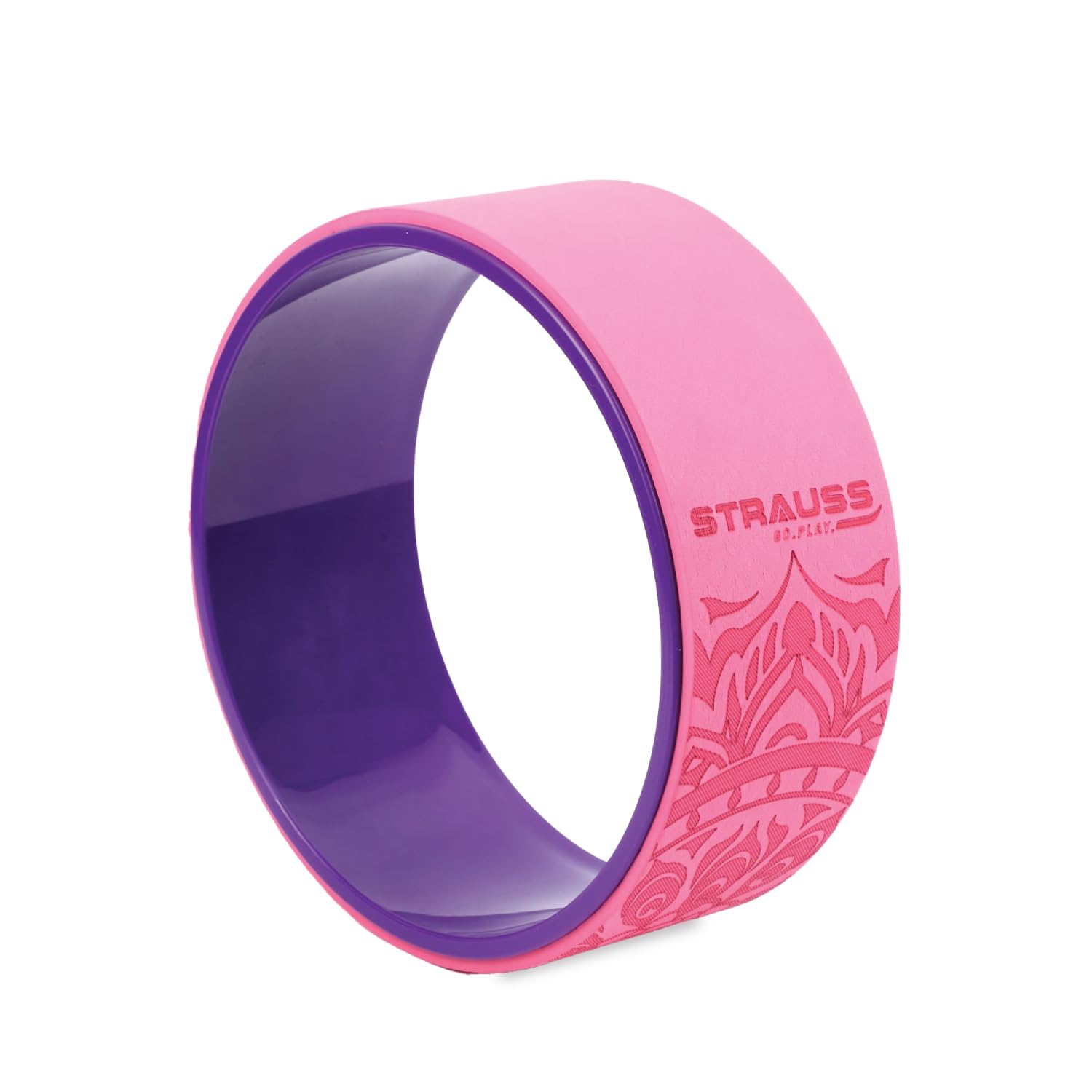 Strauss Yoga Wheel | Ideal for Stretching, Backbends, Exercise, Deep Tissue Massage & Back Pain Relief | Dharma Yoga Prop Wheel with Ultimate Comfort | 12-inch, (Purple & Pink) (B0CW1QPFZ2) Amazon Price History, Amazon Price Tracker
