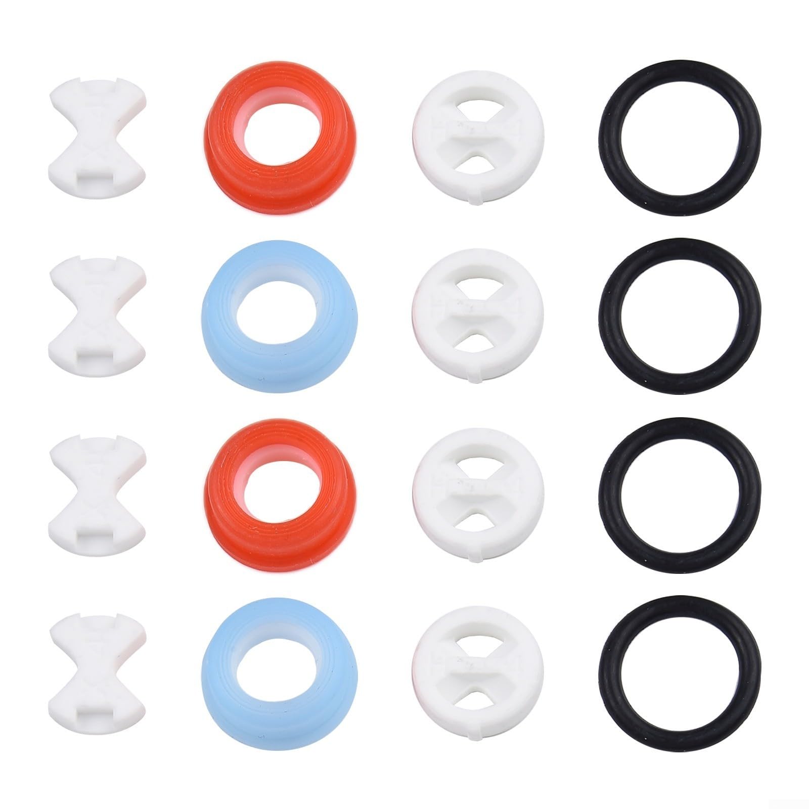 Cartucce di ricambio per rubinetto, dischi in ceramica sigillati invertiti e guarnizioni ad anello in silicone, inserti per guarnizioni da 1/2", per perdite di rubinetto della valvola (2 set)